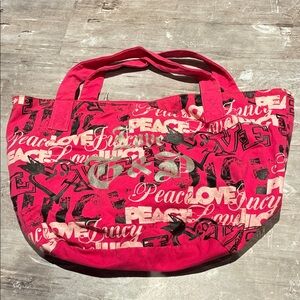 Juicy Couture Bold Pink and Black Tote
